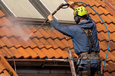Démoussage et hydrofuge de toiture à Jussac